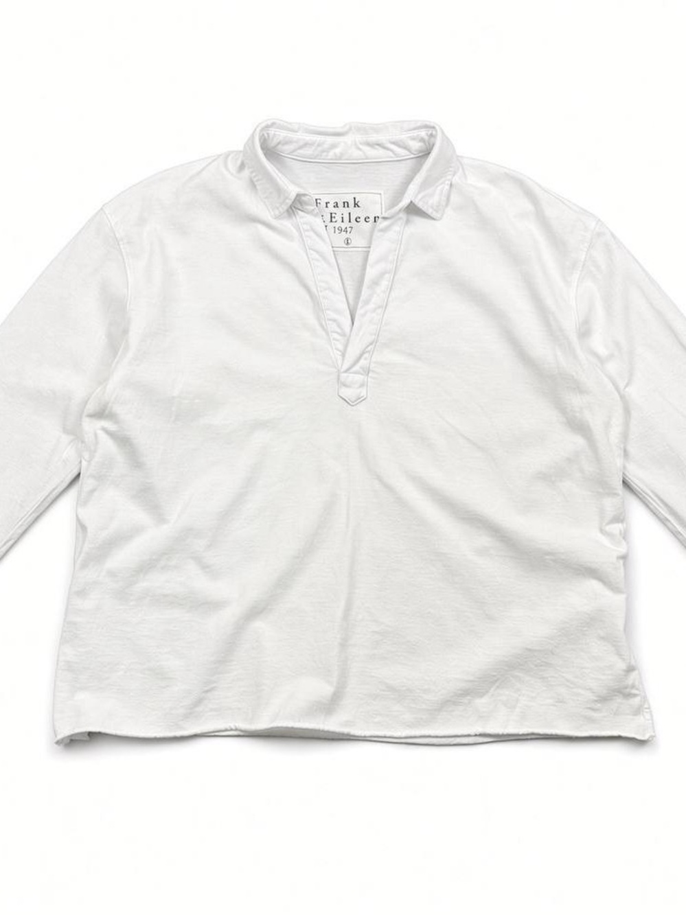 Frank & Eileen Patrick Popover Henley White Size L